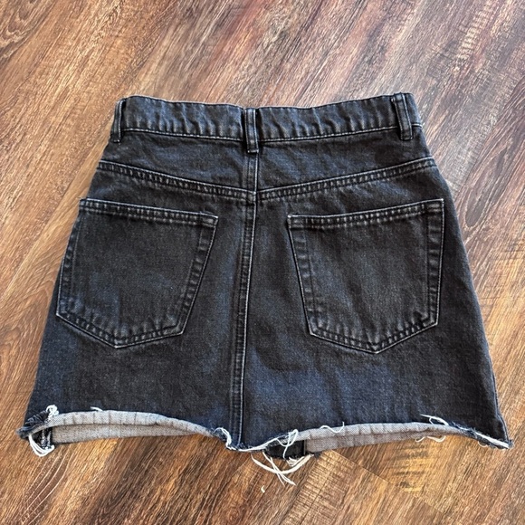 Pull&Bear Black Button-Front Denim Skirt size Small - Picture 4 of 6